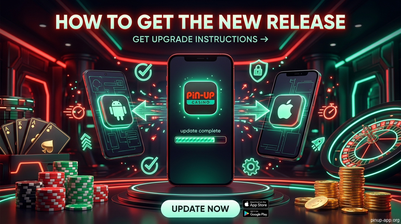 Instructions for getting new Pin Up app releases for players from Bnagladesh