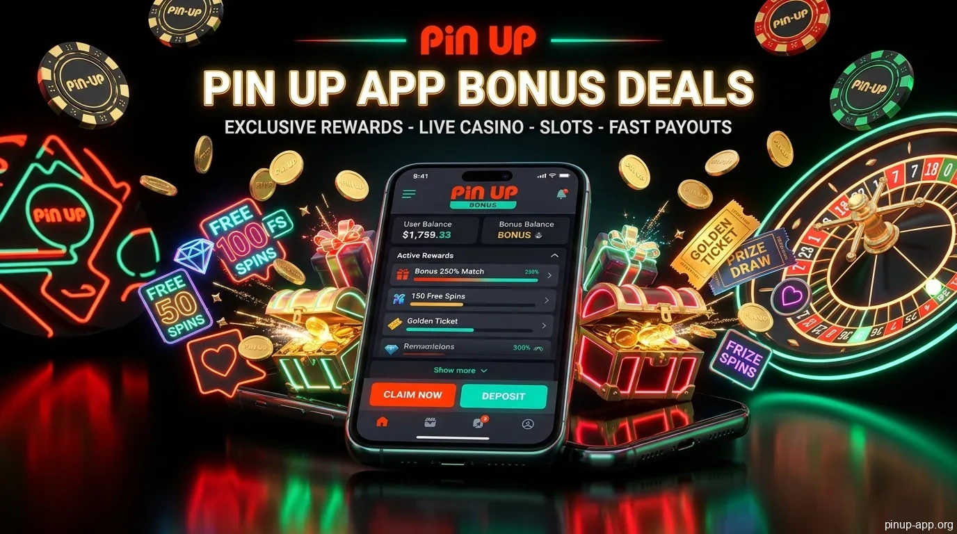 Pin Up Bonuses available on the mobile app for players from Bangladesh